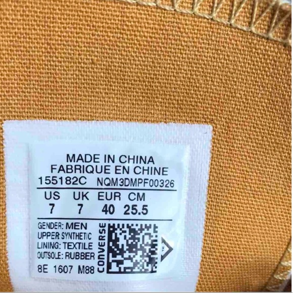 NWT Converse Ctas HI Gold Wheat 🌾 W AUTHENTIC - Picture 7 of 8